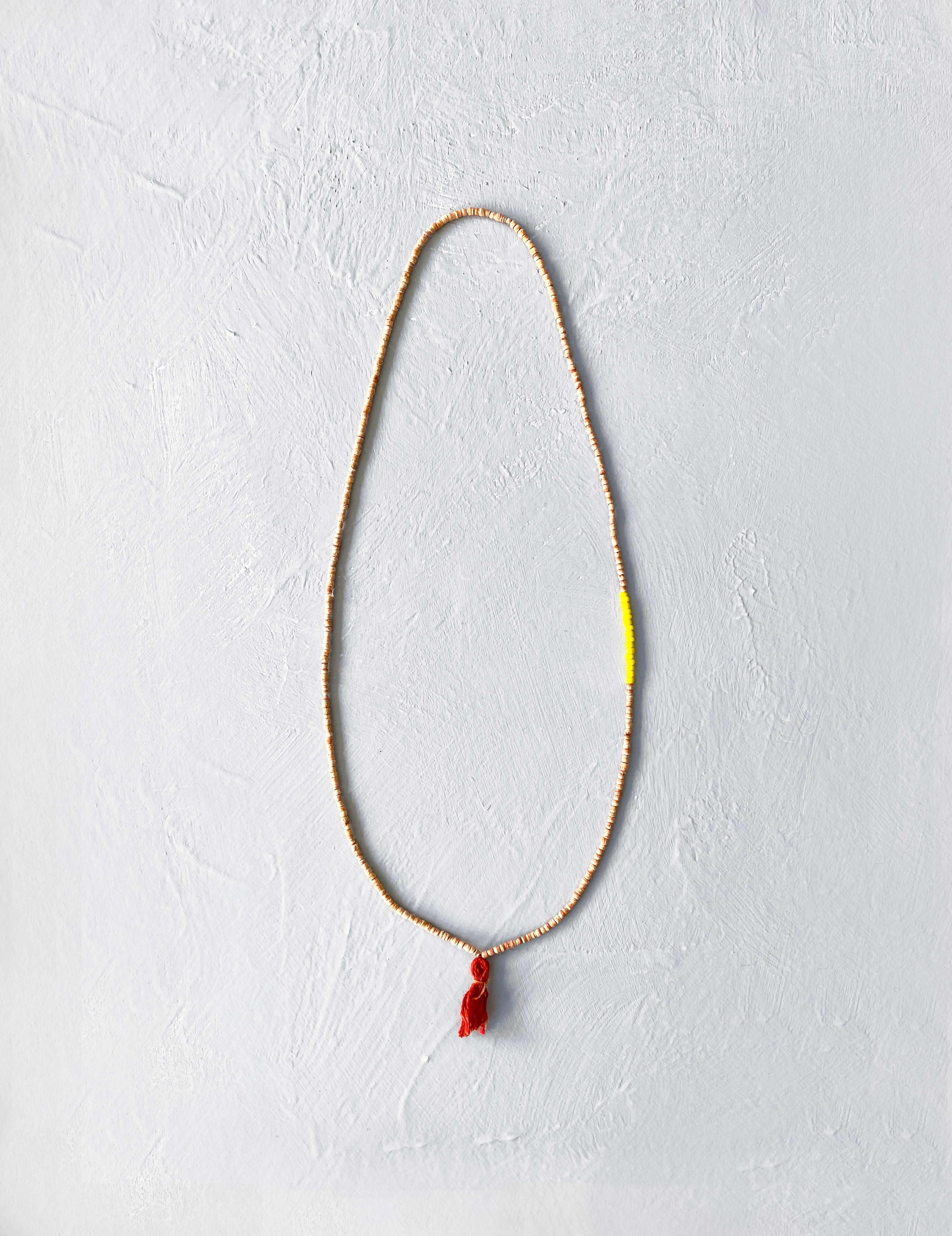 Collier Tulsi-mala Jaune