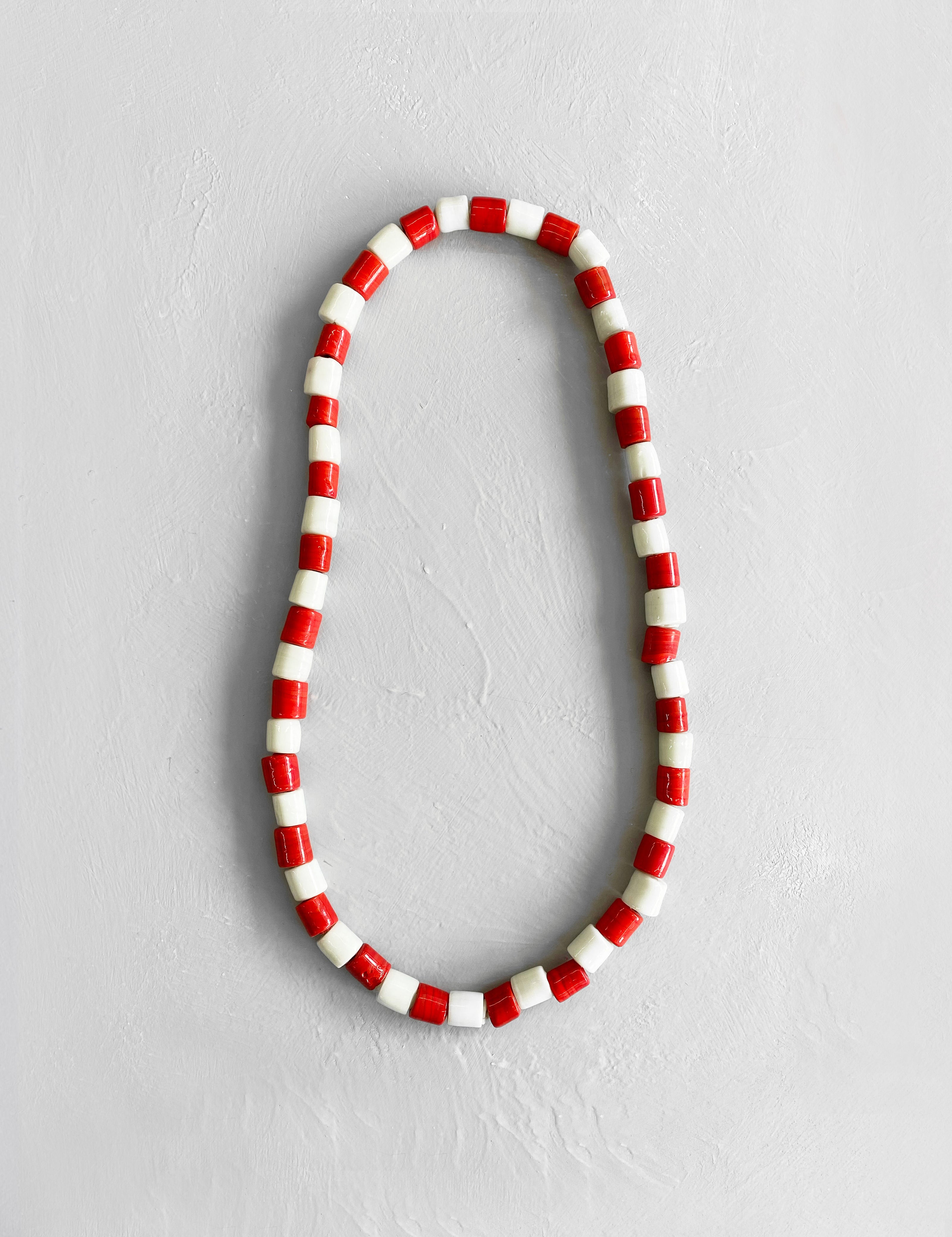Collier Binbin  Rouge & blanc