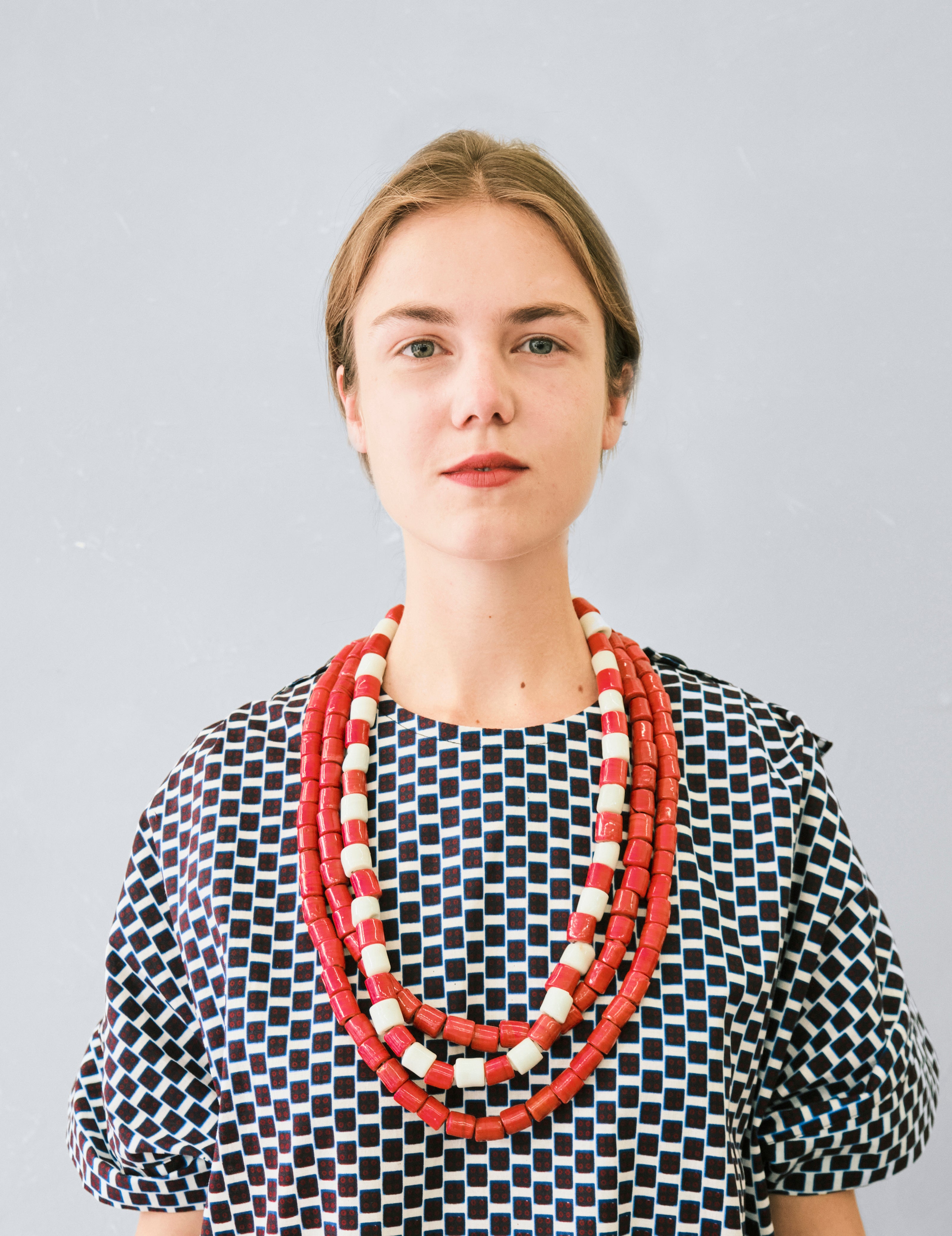 Collier Binbin  Rouge & blanc