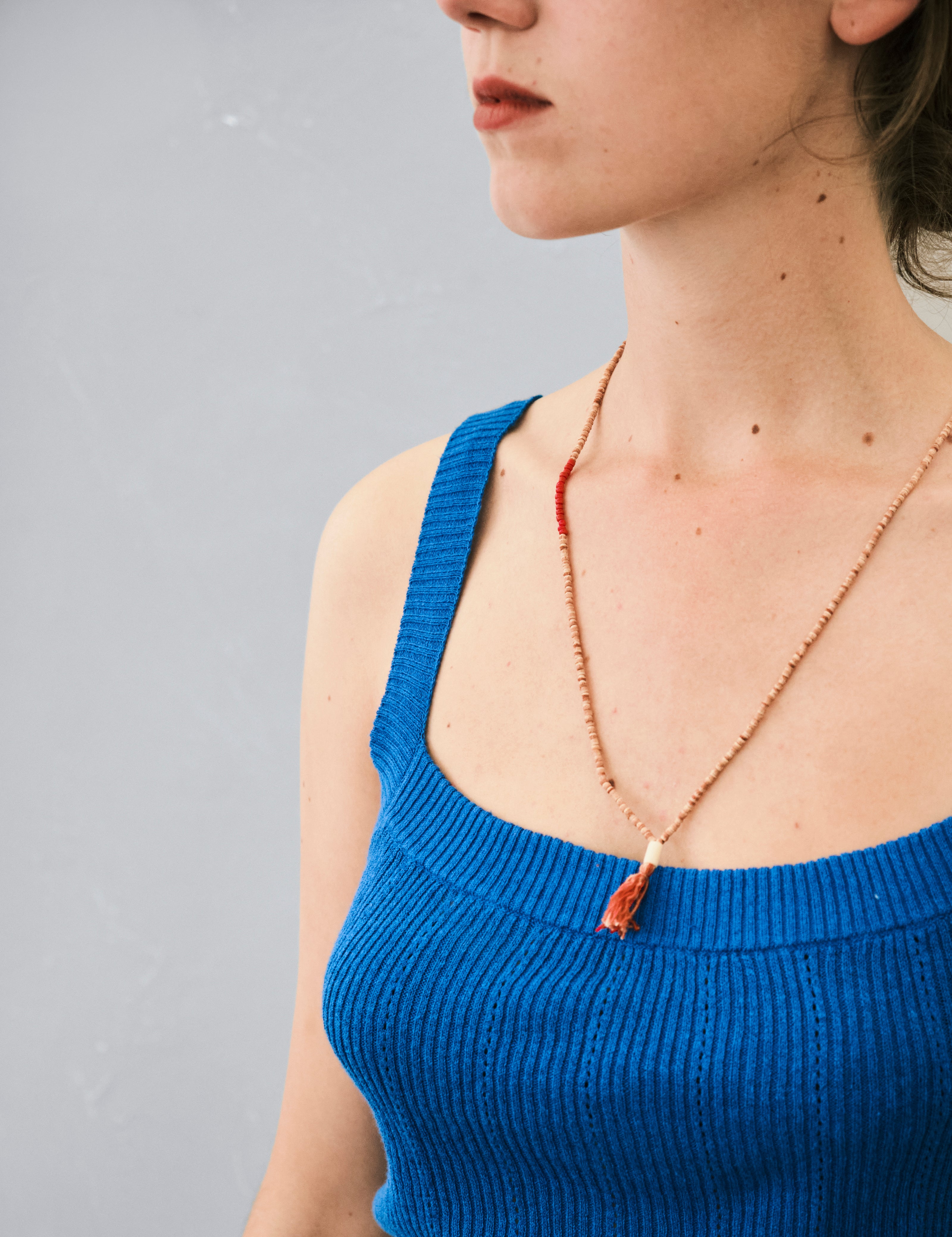 Collier Tulsi-mala Rouge