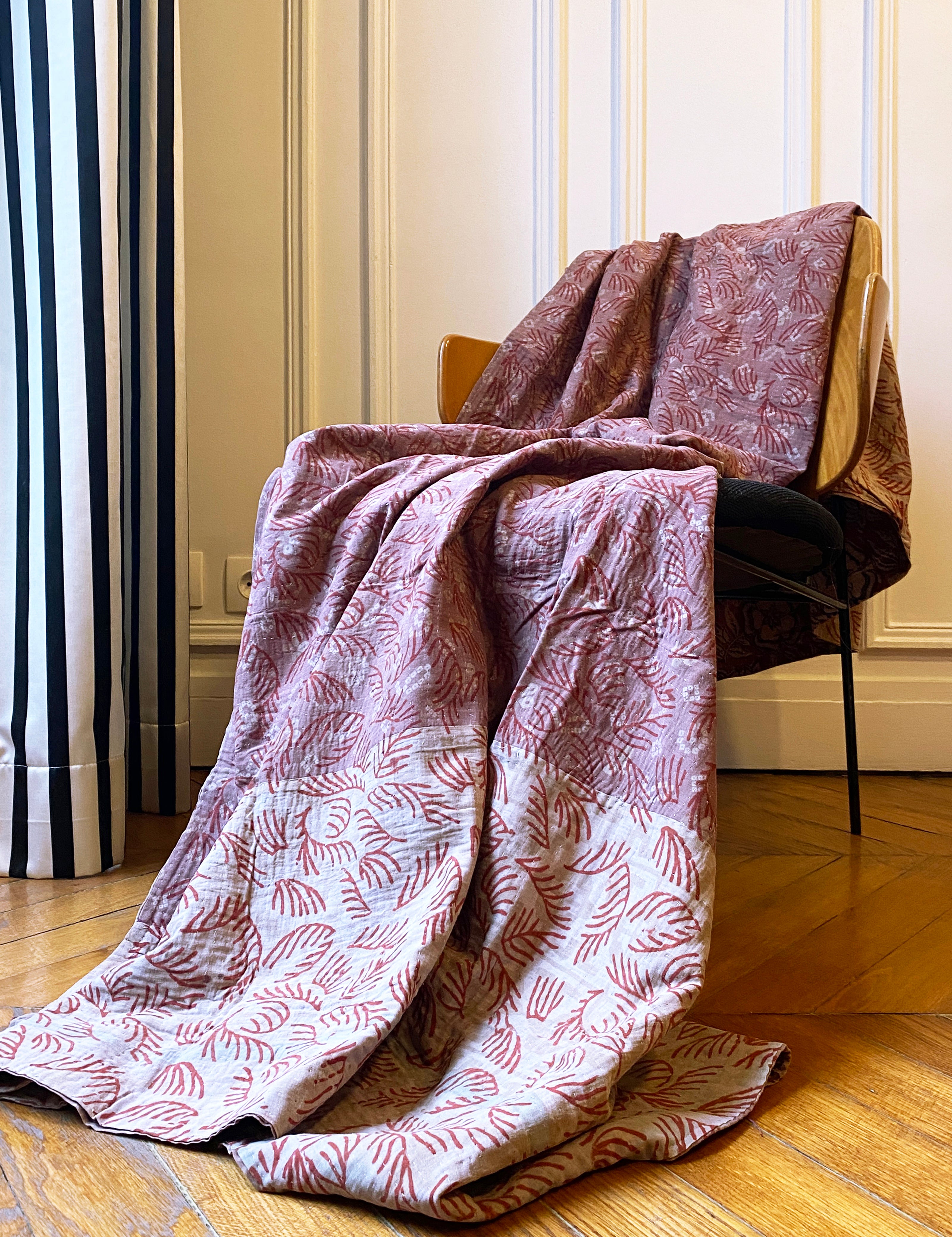 Dessus de lit Bagru Prune