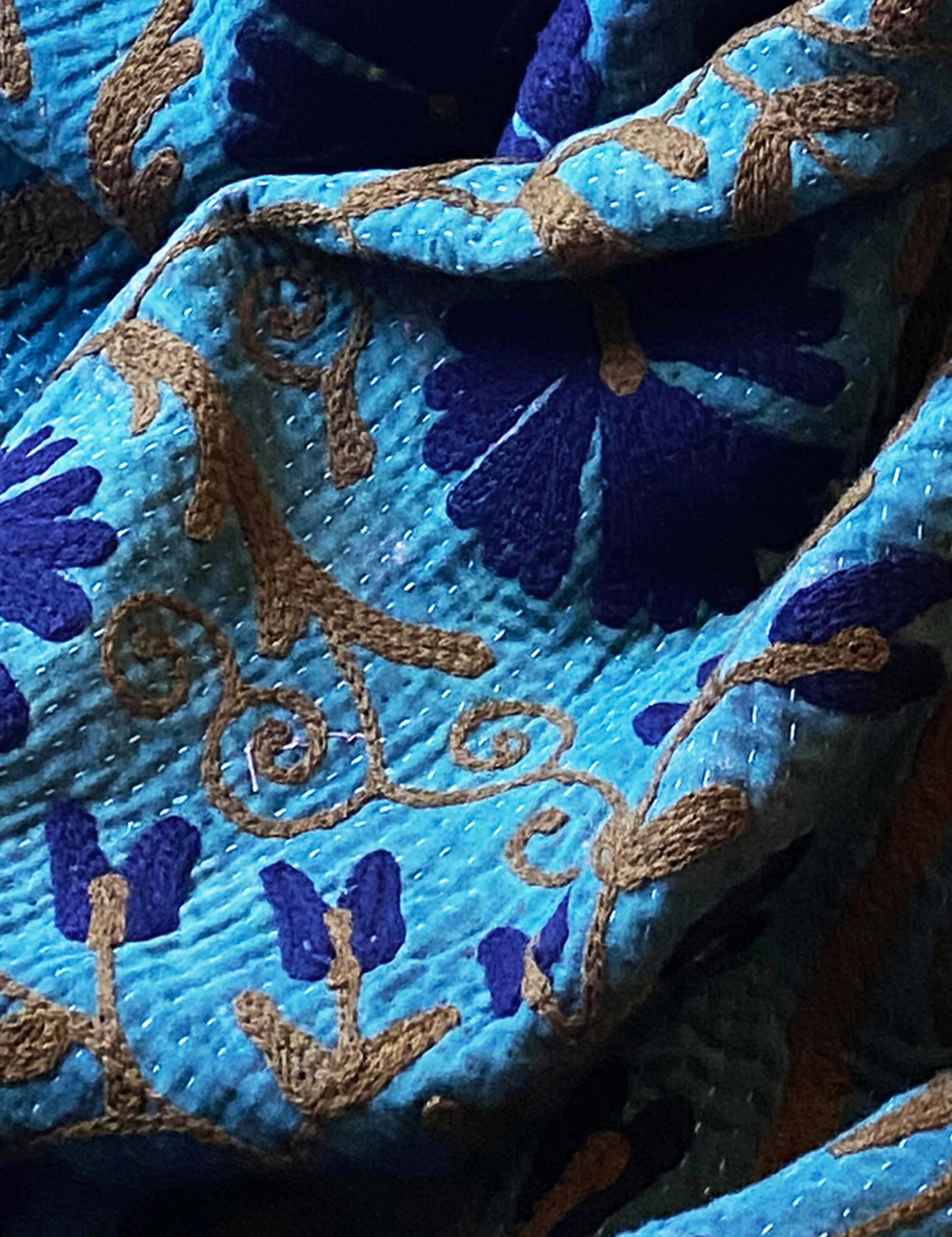 Dessus de lit Dili Indigo